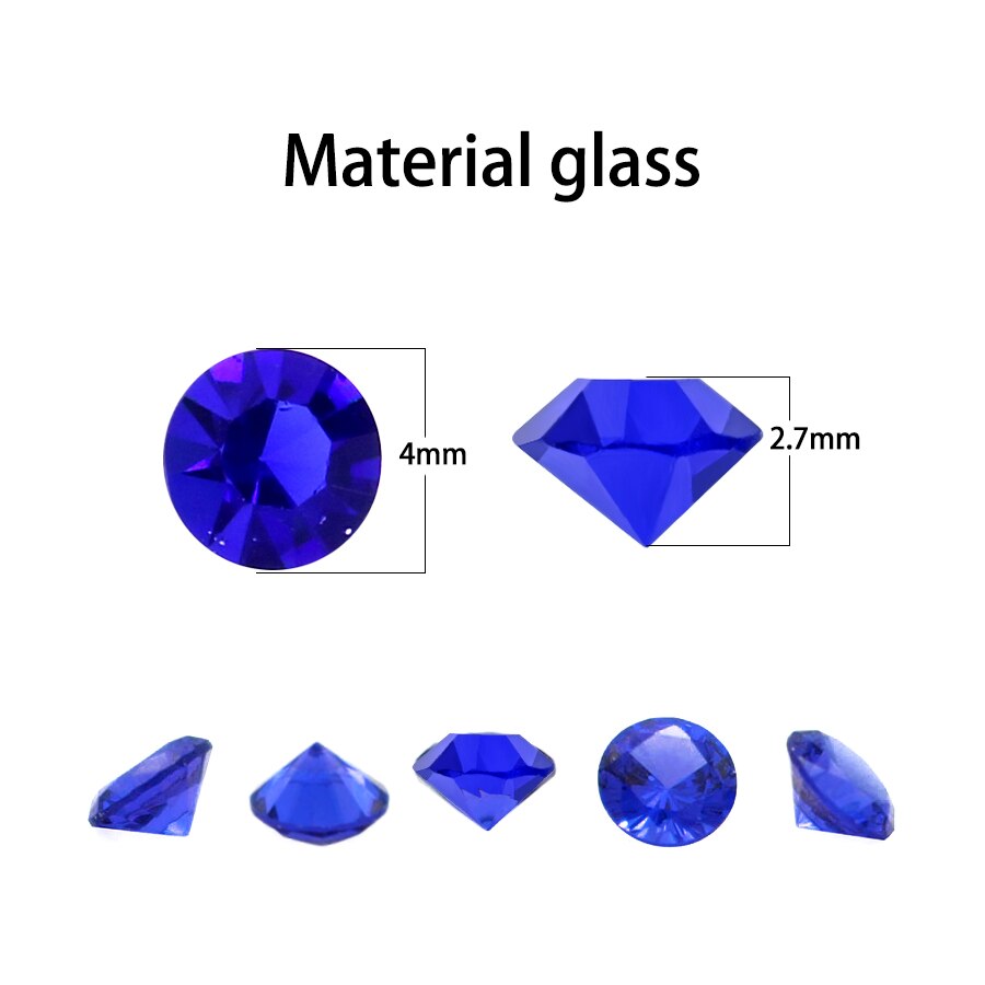 12pcs/Lot Fashion 3mm 4mm 5mm Round Glass Charms Birthstone January To December Charms Locket