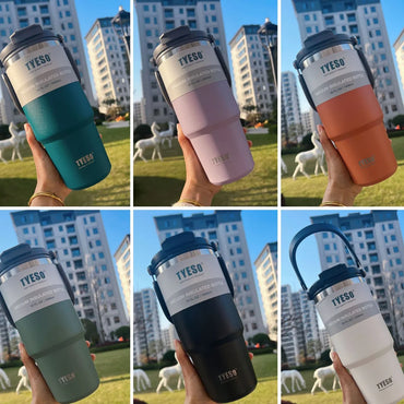 Tyeso Stainless Steel Coffee Cup Cold And Hot Double-layer Insulated Cup Tumbler Thermo Water Bottle Car Travel Mug Vacuum Flask