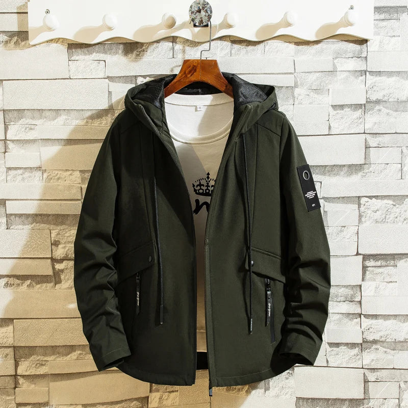 Outdoor Camping Sports Men's Jackets Waterproof Military Hooded Jacket Windbreaker Coat Clothing Overcoat Soft and Fashionable
