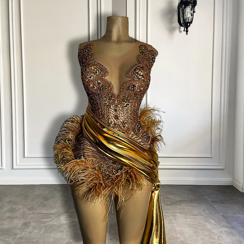 Luxury Gold Diamond Formal Occasion Cocktail Dresses Sheer Sexy See Th Mega Mart Center Luxury Gold Diamond Formal Occasion Cocktail Dresses Sheer Sexy See Th Mega Mart Center