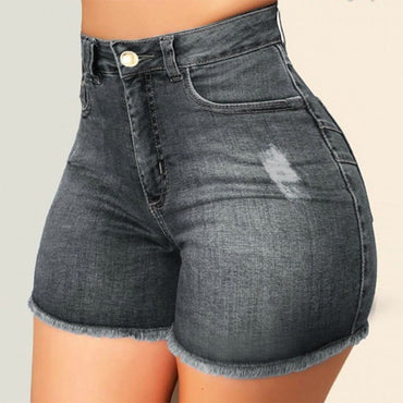 Fashion Comfortable Women Trousers New Brand Jeans Broken Denim Shorts Ripped Jeans High Waisted Hotpant Slim Fit Pantalones