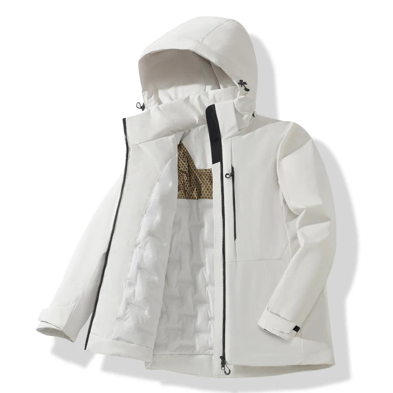 EUMERGX Men's Women's Winter Coat Waterproof Windproof Warm Fleece Jacket Unisex Hiking Camping Skiing Climbing Windbreaker