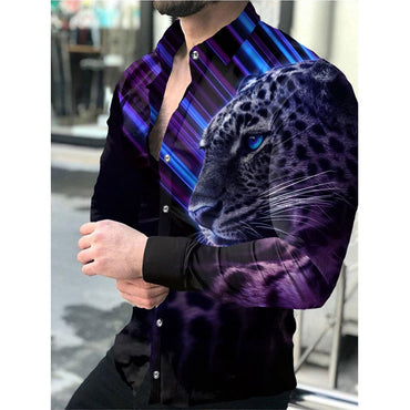 Summer Men's Shirt Long Sleeve S-4XL Fashion HD 3D Printed Lapel Single Breasted Cardigan Hawaiian Casual Men's Shirt 2023