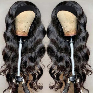 Body Wave Headband Human Hair Wig Machine Made Human Hair Wig Ready To Wear Headband Body Wave Remy Human Hair Wigs for Women