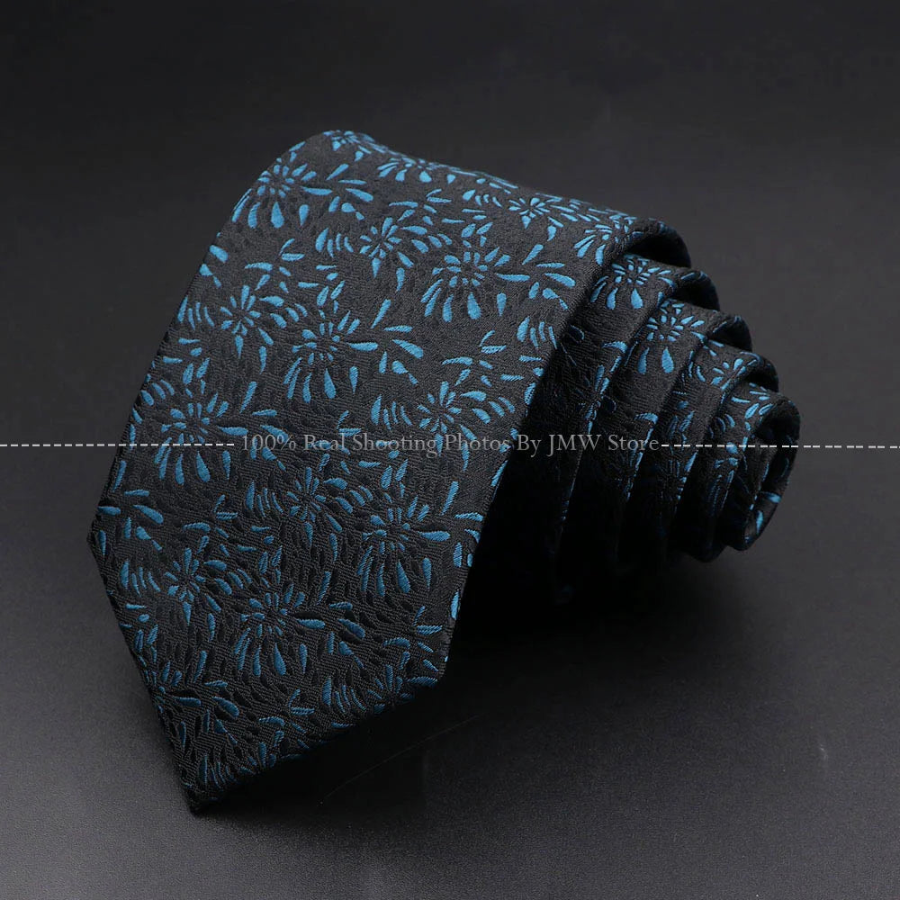 New Design Wedding Men Tie Wave Floral Fireworks MeteorFlower Neckties Men Business Dropshipping Groom Collar Accessories Gift