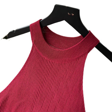 Women's Green Halter Neck Crisscross Bandage Sundress Stretchy Ribbed Knit Bodycon Mini Dress Party Clubwear Dress Outfits