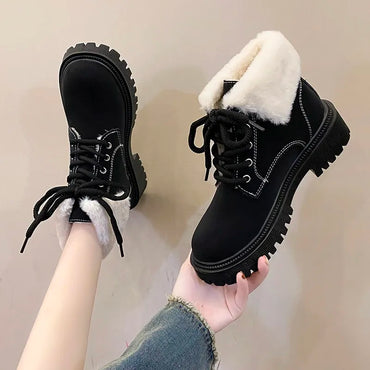 Winter padded warm cotton shoes, versatile and fashionable high-top women's shoes