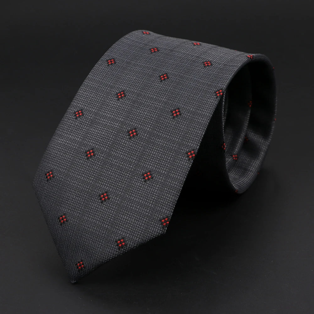 New Style Fashion Jacquard Paisley Striped Necktie For Men 7cm Dark Blue Black Formal Business Party Skinny Slim Cravat Tie Gift