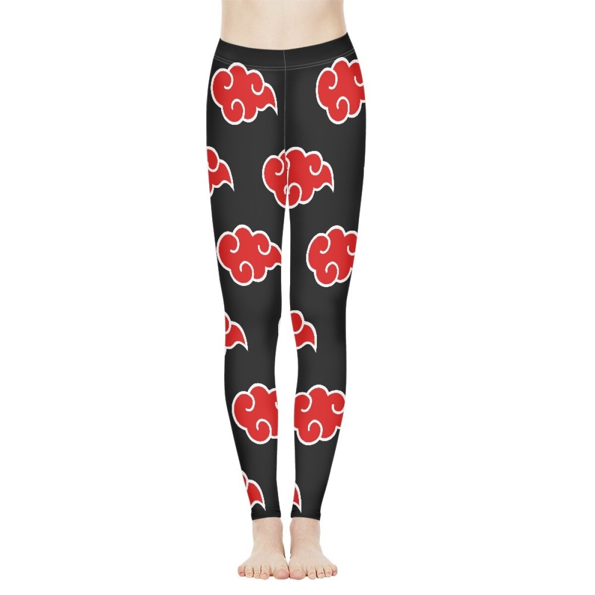 Doginthehole Anime Akatsuki Design Female Slim Leggings Fitness Seamless Gym Sport Pants Comfortable Stretch Yoga Clothing