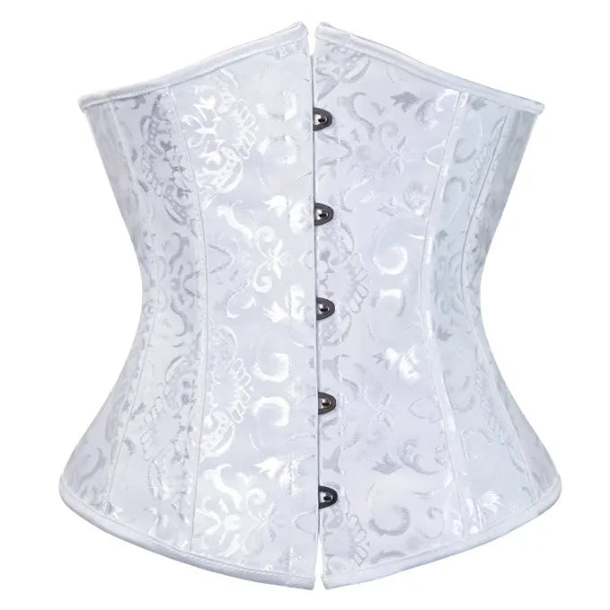 Pink Corset Underbust Top Wome Plus Size Waist Cincher Sexy Gothic Corpete Corselet Fashion Black White Red Blue Rose