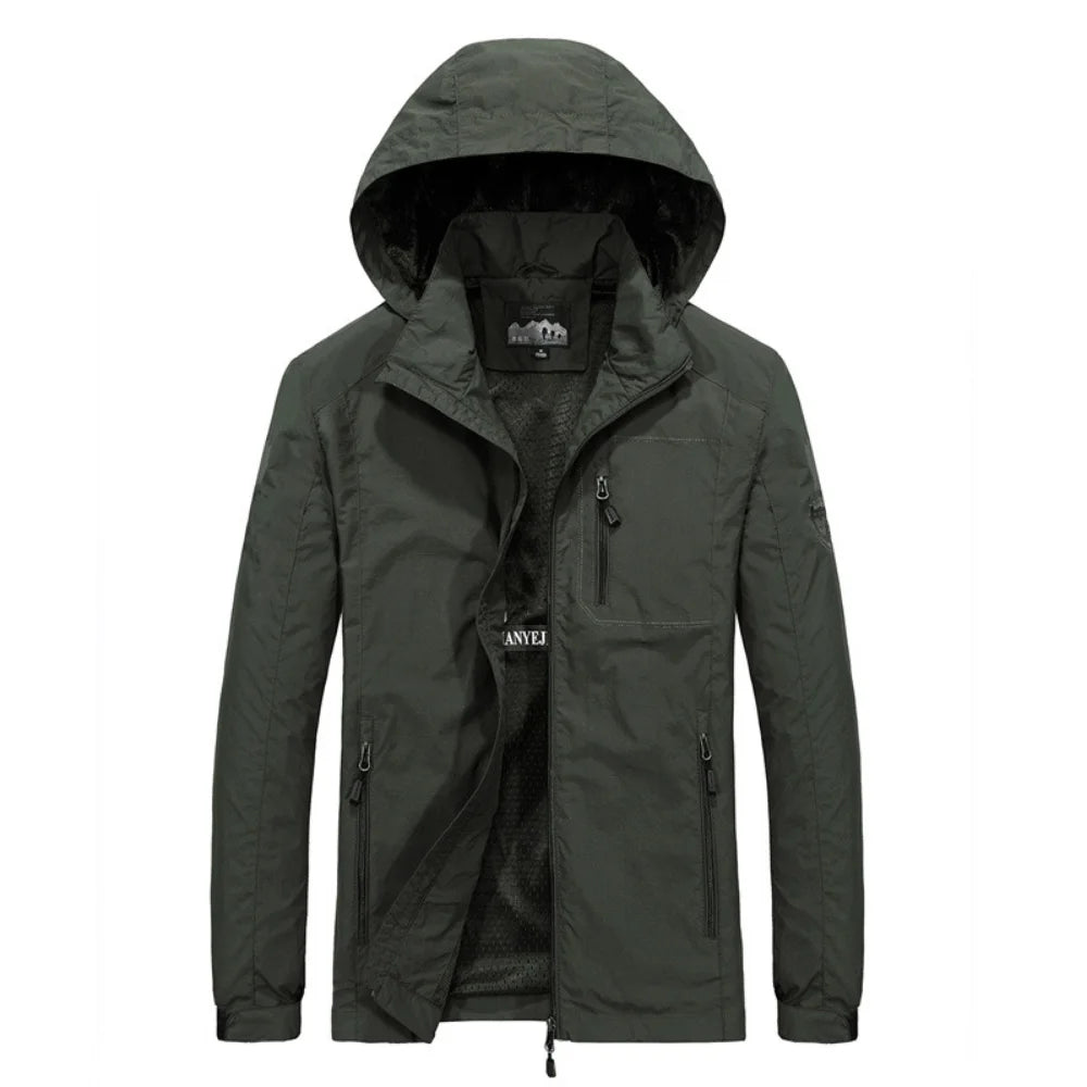 Men's Windbreaker Jackets Waterproof Hooded Water Proof Wind Breaker Casual Coat Male Clothing Autumn Jackets Men TOP