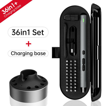 Precision Electric Screwdriver 24 Pcs S2 Alloy Steel Bit Screwdrivers Type-C Fast Charging Screwdriver Set Repair Power Tools