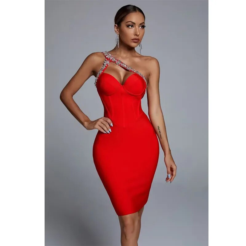 Summer Sleeveless Backless Diamond One Shoulder Diamond Mini Bandage B Mega Mart Center Summer Sleeveless Backless Diamond One Shoulder Diamond Mini Bandage B Mega Mart Center