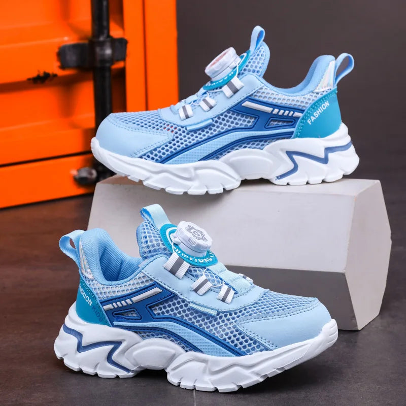 New Children Sports Shoes Boy Sneaker Black Mesh Summer Breathable Kids Casual Shoes Boy Running Tennis Running Sneaker