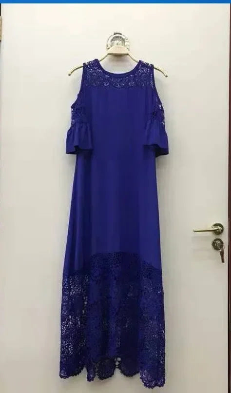 2025 Women's Lace Stitching Ruffle Short-Sleeved Strapless Dress Elegant Ladies' Summer Evening Club Party Dresses Woman Vestido