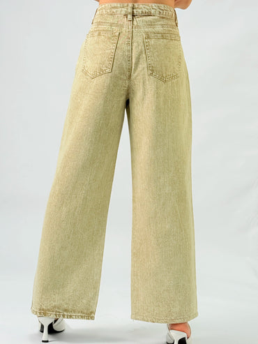 Women's jeans loose fit jeanswater-washed unique craftsmanship mid-calf pure color jeans suitable for all seasons