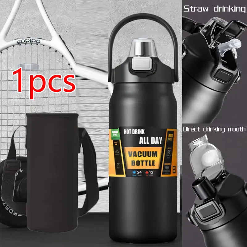 Stainless Steel Thermo Bottle 2.5L Large Capacity Thermo Water Portable 2500ml Vacuum Mug Thermos Insulated Cup 2L Tumbler 84oz