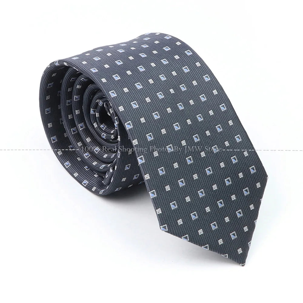 New Design Dot Wedding Men Tie Grey Blue Striped Paisley Flower Necktie Men Business Dropshipping Groom Collar Accessories Gift