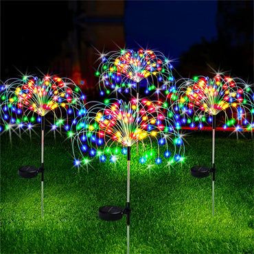 LED Solar Firework Fairy Lights Outdoor Waterproof Lawn Pathway Garden Lights For Patio Yard Party Christmas Wedding Decoration