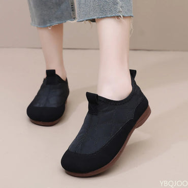 Winter Warm Women Soft Soled Cotton Shoes Anti Slip Casual Flat Bottom Casual Lazy Cotton Shoes One Step Stepping Zapatos Mujer