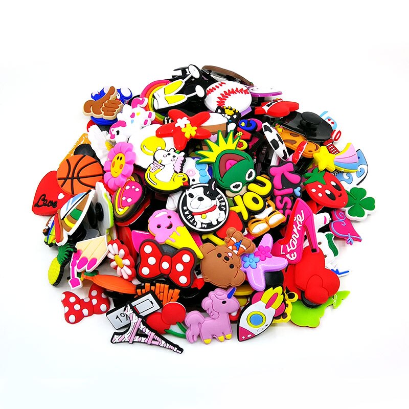 1pcs Kawaii Croc Charms Accessories Sneakers Animals Shoe Decorations Pins for Croc Woman Men Halloween Croc Jeans