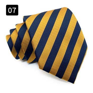 Wholesale 8CM Men's Necktie Classic Ties For Man Wedding Business Party Stripes Striped Jacquard Neck Tie Ascot Accessories