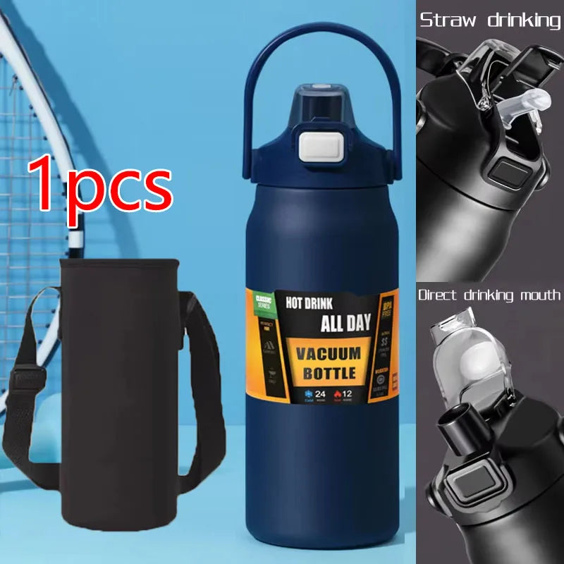 Stainless Steel Thermo Bottle 2.5L Large Capacity Thermo Water Portable 2500ml Vacuum Mug Thermos Insulated Cup 2L Tumbler 84oz