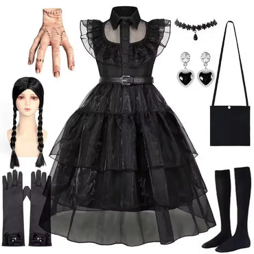 Black Dress Girls Role Playing Halloween Costume Cosplay Apparel