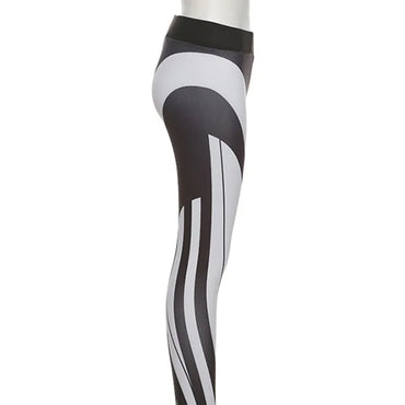 Women's Trousers Contrast Color High-Waisted Wrap Leggings Fashion Slim Fit Pants Trousers Sports Fitness Yoga Pants