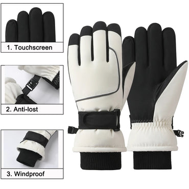 Winter Gloves for Men Women, Waterproof Thermal Snow Ski Gloves Outdoor - Work, Hiking, Skiing, Running, Biking, Riding Glove