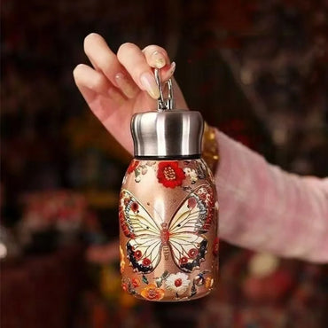 Cute Double Wall Insulated Cup 300ml 304 Stainless Steel Water Bottle Mini Coffee Mug Pocket Cup Portable Vacuum Handy Cup