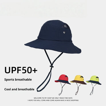 UPF50+ Waterproof Sun Hat Men Women Wide Brim Bucket Hat Quick Dry Breathable Boonie Hat Outdoor Fishing Hiking Safari Caps