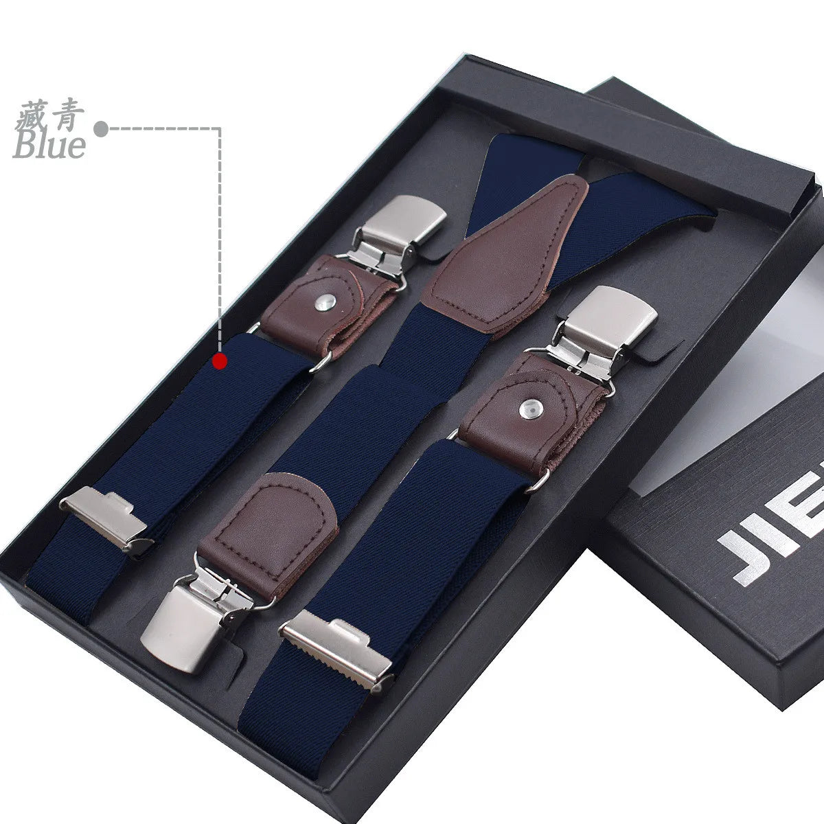 Genuine Leather Suspenders Men 3/6 Clips Male Suspensorios Adjustable Belt Strap Bretelles Vintage Men Clothing Accessories