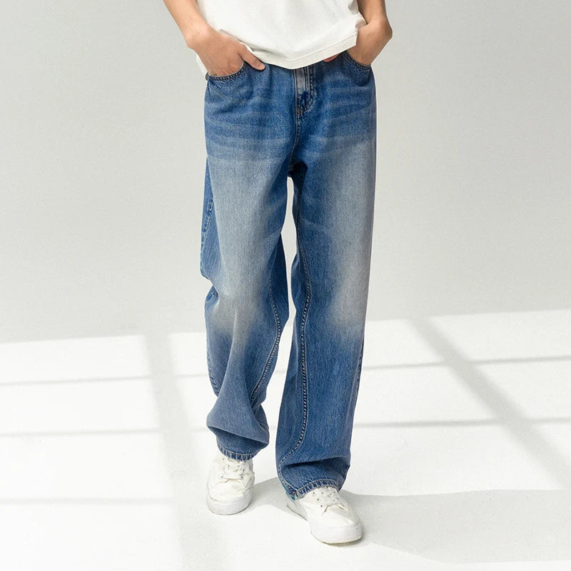 Semir Denim Jeans Men 2025 Summer New Loose-Fit Straight-Leg Soft Denim Pants Fashionable And Vintage