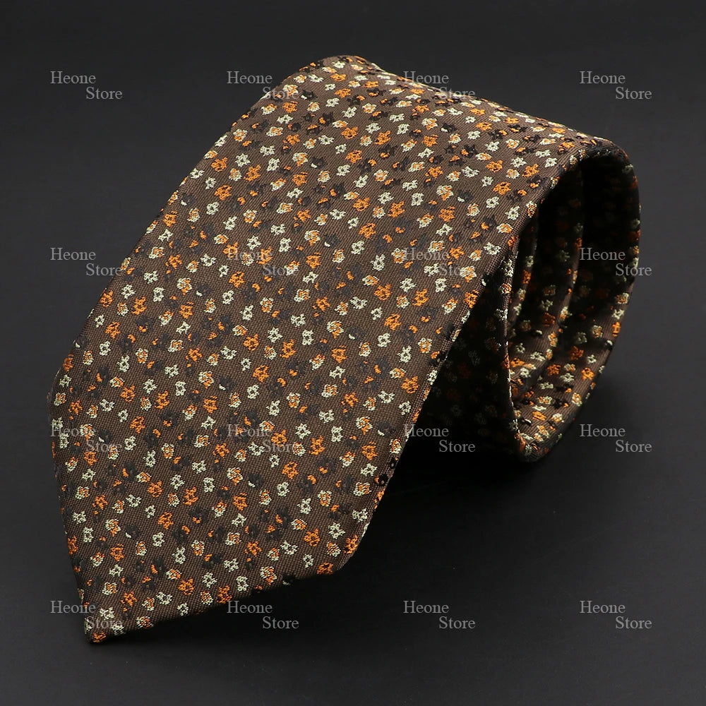 Novelty Men's Tie Floral Rose Constellation Designed Wave Lines Pattern Red Blue Green Neckties Fit Party Dinner Wedding Cravat