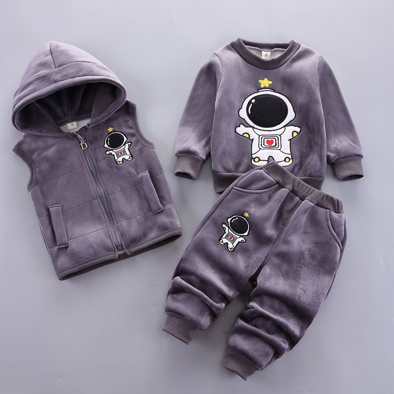 Fashion Baby Boys Clothes Autumn Winter Warm Baby Girls Clothes Kids 3pcs Outfits Suit Newborn Baby Clothes Infant Clothing Sets