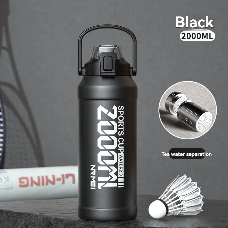 Thermos Water Bottle With Straw Handle Cup 316 Stainless Steel Flask Large Capacity Vacuum Insulated Tumbler