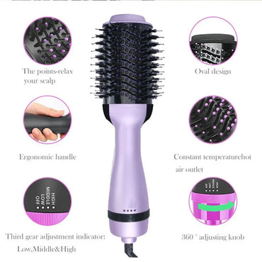 4-in-1 Styling Tools Hair Dryer Brush Blow,Hair Dryer And Styler Volumizer,Hot Air Brush Hair Straightener For All Hair Types