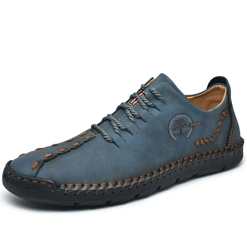 Mens Casual Shoes Sneakers Men Leather Handmade Shoes Comfortable High Quality Loafers for Men Fashion Walking ShoesPlus Size