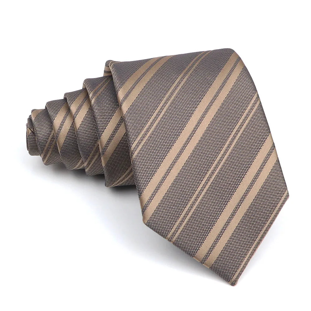 New Striped Tie Men's 8cm Ties Business New Year Gift Classical Necktie Office Accessories Men Costume Daily Wear Wedding Party