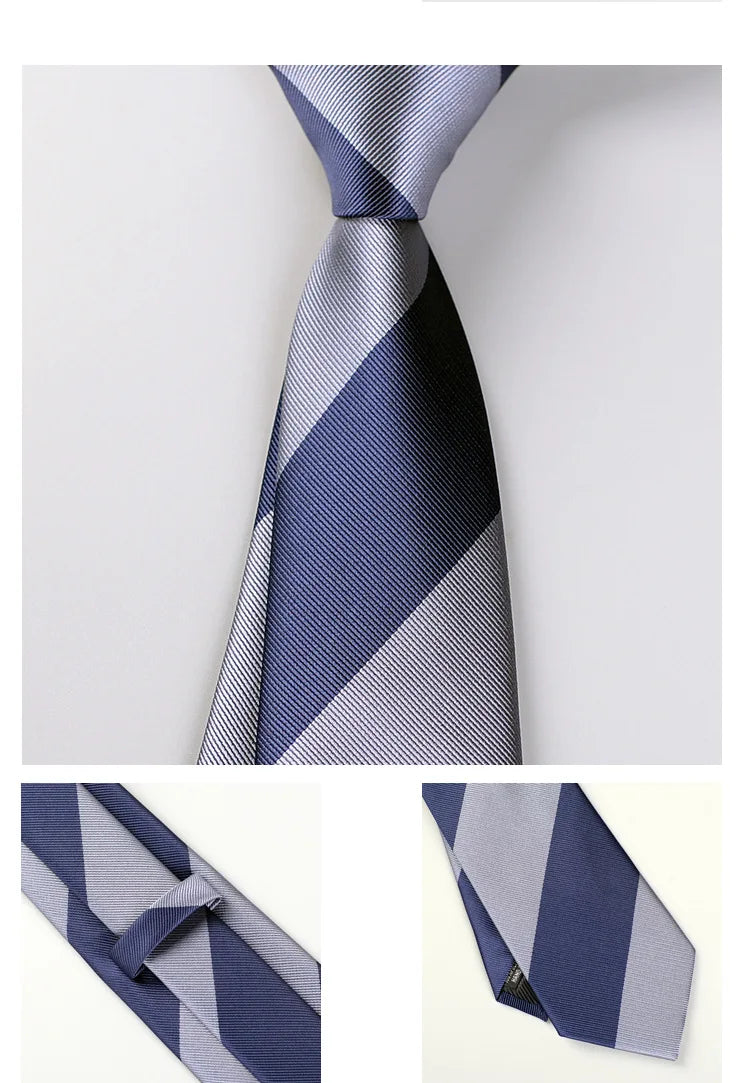 Men's Fashion Silk Tie 8cm Striped Novelty Necktie Blue Green Orange Color Ties For Men Floral Party Ties Wedding Business Gift