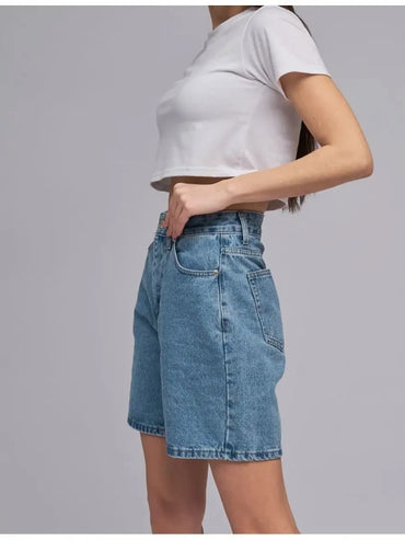 Women Denim Shorts  Wide Leg Black High Waist Short Jeans Straight Leg Vintage Blue Denim Shorts For Women Summer Jean Shorts