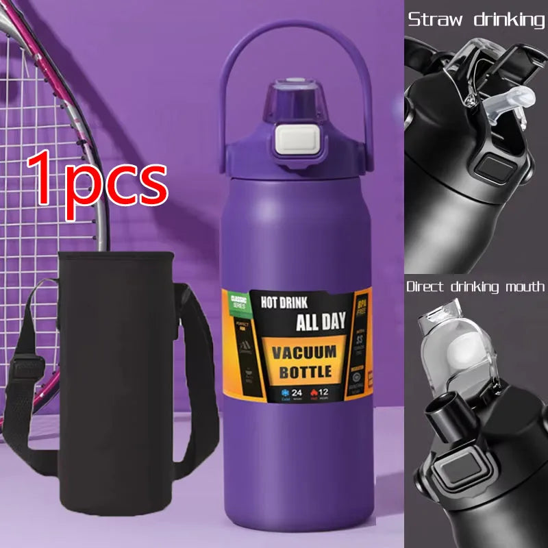 Stainless Steel Thermo Bottle 2.5L Large Capacity Thermo Water Portable 2500ml Vacuum Mug Thermos Insulated Cup 2L Tumbler 84oz