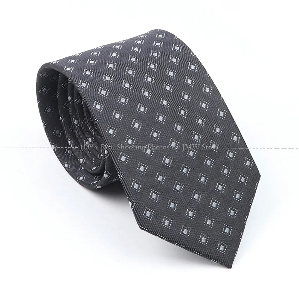 New Design Dot Wedding Men Tie Grey Blue Striped Paisley Flower Necktie Men Business Dropshipping Groom Collar Accessories Gift