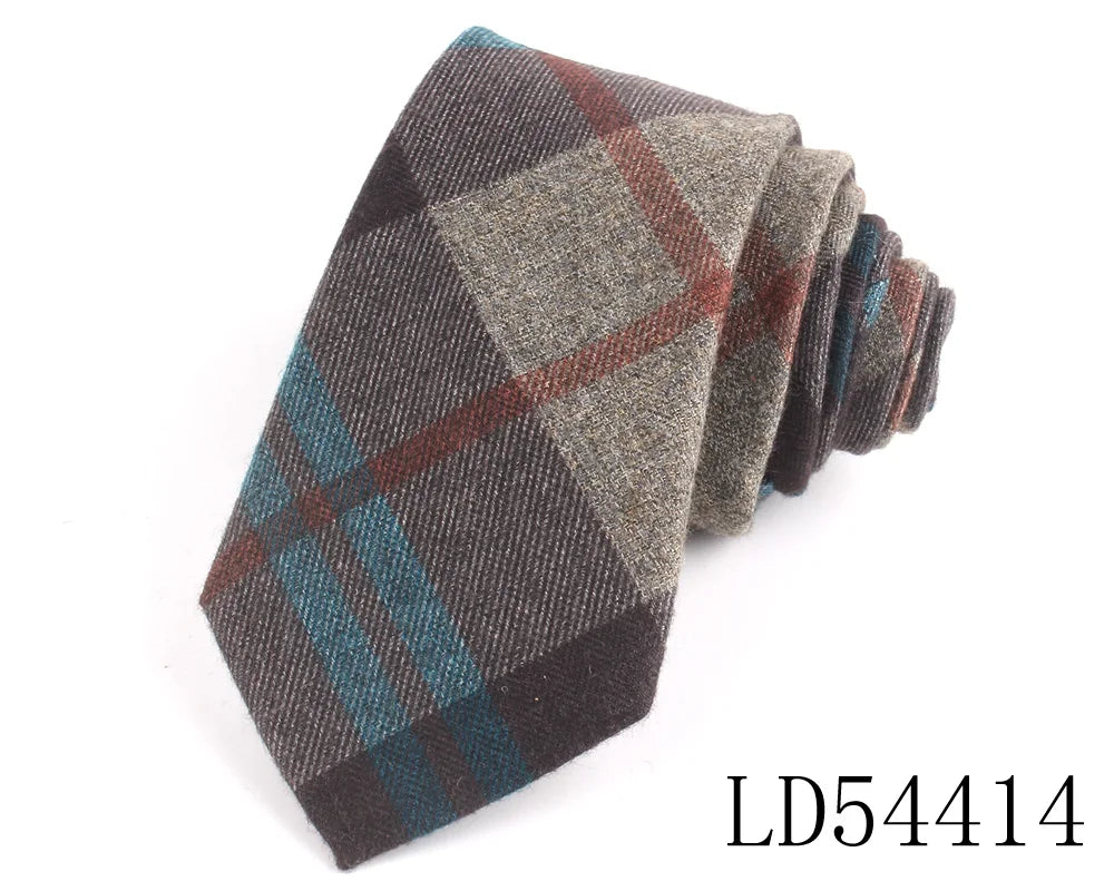 New Cotton Ties Casual Skinny Necktie For Party Boys Girls Plaid Neck Tie Wedding Necktie For Groom Neck Wear For Men Gravata