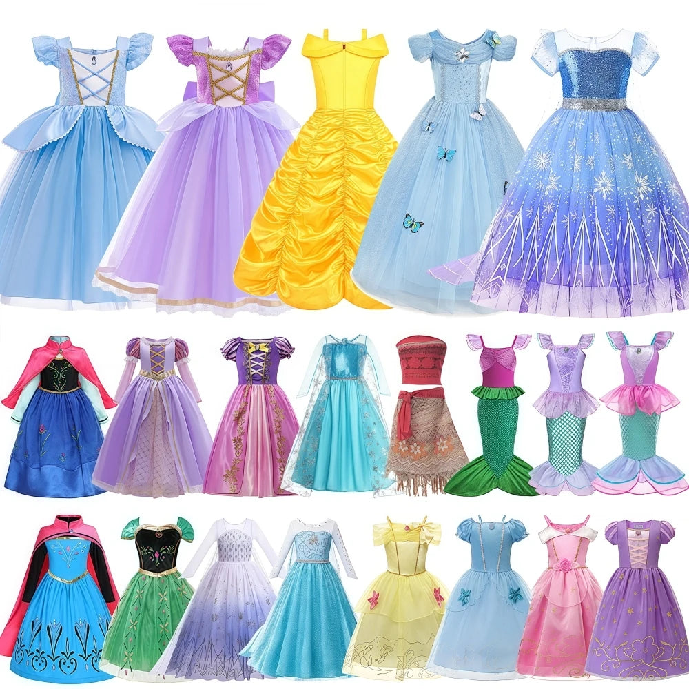Girl Elsa Anna Dress Princess Costume Snow Queen Dress Baby Halloween Ariel Carnival Clothes Kids Cosplay Clothes Party Clothing Girl Elsa Anna Dress Princess Costume Snow Queen Dress Baby Halloween Ariel Carnival Clothes Kids Cosplay Clothes Party Clothing