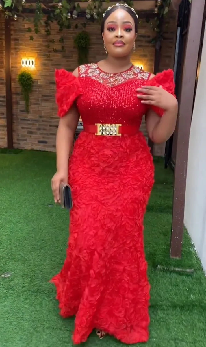 Summer African Wedding Party Dresses for Women Elegant African Short S –  Mega Mart Center
