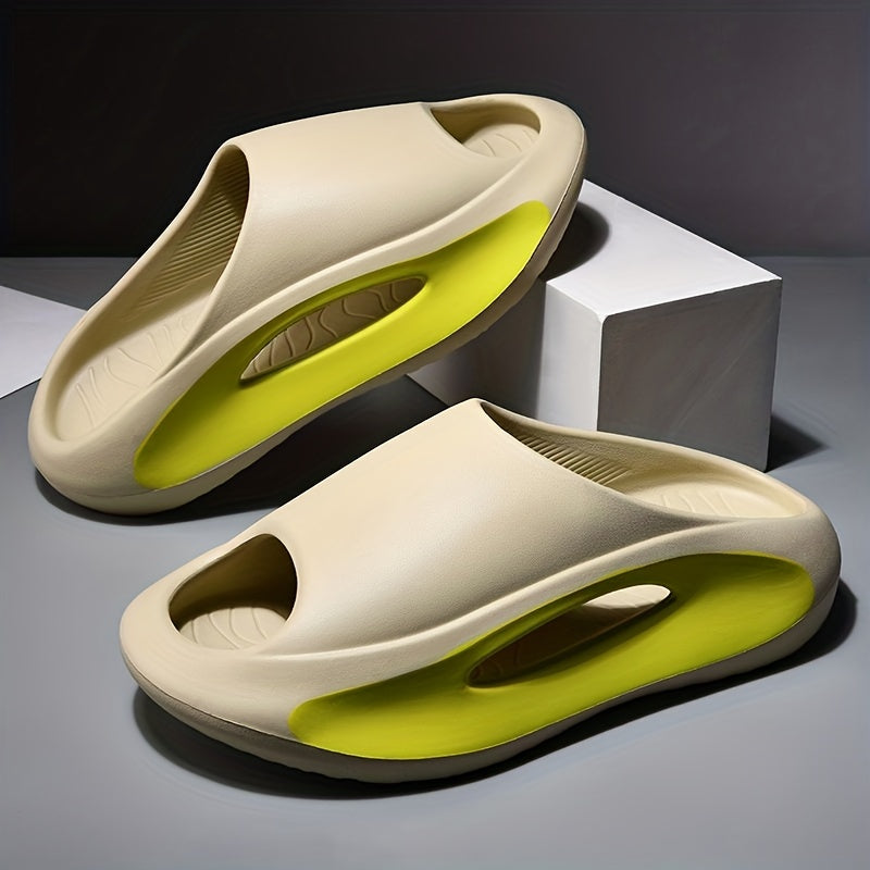 Men's Slippers Anti-collision Design Stepping On Feces Feeling Slippers Men's Bath Home Thickened Sole Heightened Sandals And Slippers Women