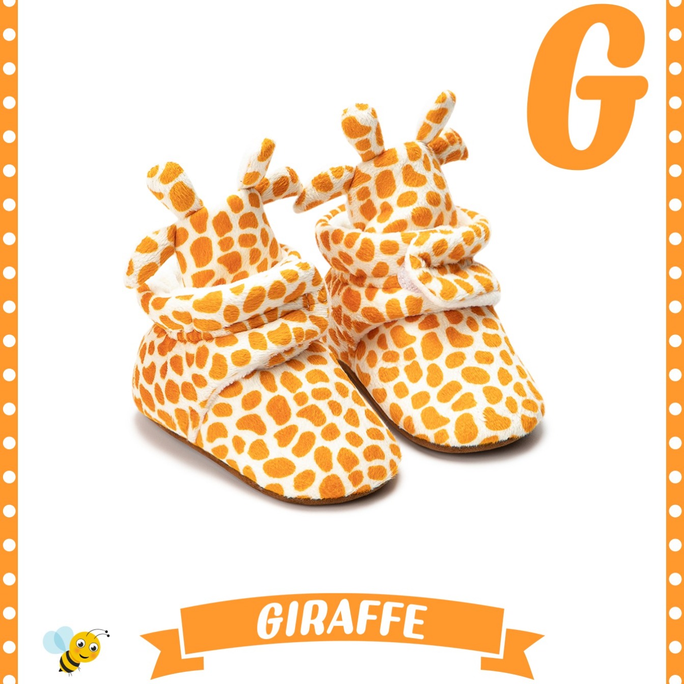 Warm, Cozy Newborn Animal Print Fleece Booties with Non-Slip Soles & Easy Fasten - Autumn/Winter Essential