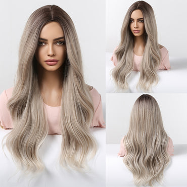 Women's 24 Inch Light Brown Coily Synthetic Wig - Glueless Monofilament Cap, 150% Density, Heat Resistant, Alcohol Free, Hair Volumizing